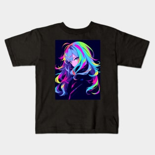 Anime cyber girl Kids T-Shirt